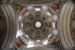 Inside of the dome at Salzburg Cathedral